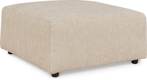 Front right view of Edenfield Linen Oversized Accent Ottoman