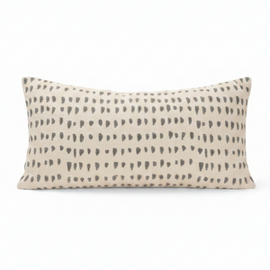 Ink Dot Gray Down Filled Lumbar Pillow QK1085701