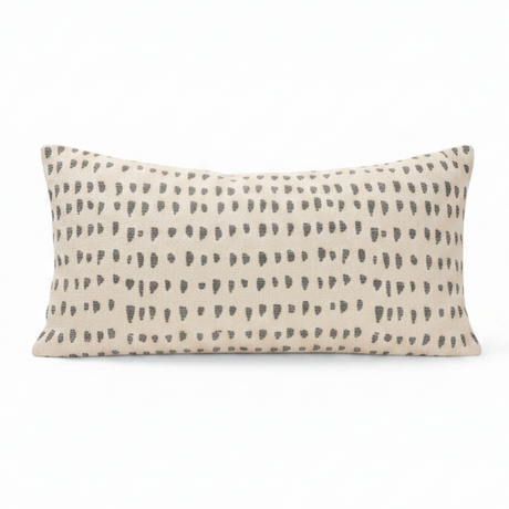Ink Dot Gray Down Filled Lumbar Pillow QK1085701