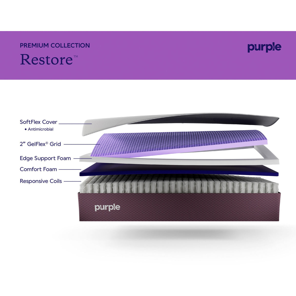 Purple Restore Firm Mattress