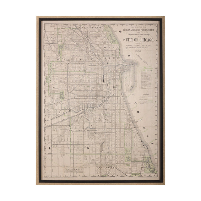 Chicago Map Wall Art QK1087723