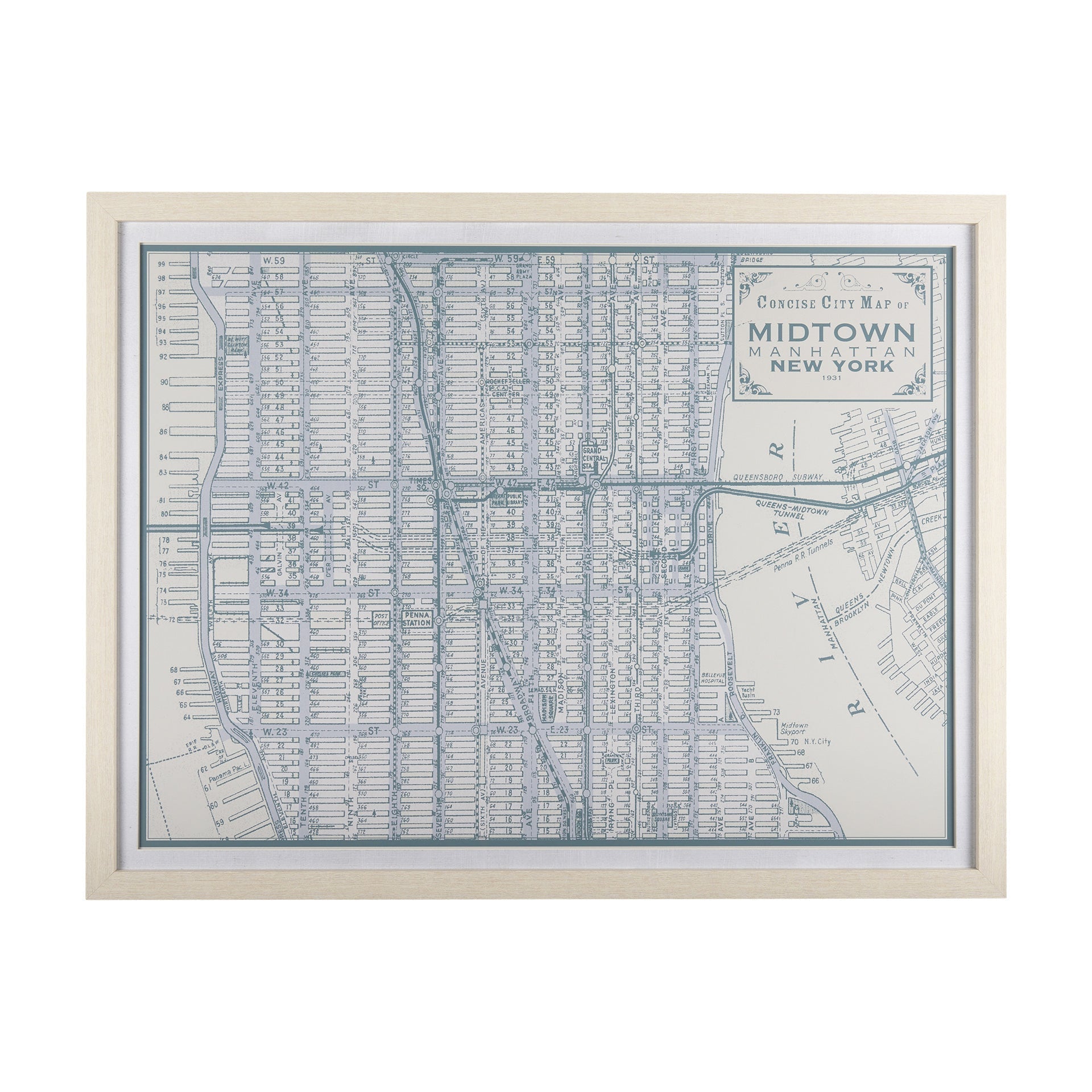 Manhattan Map Wall Art