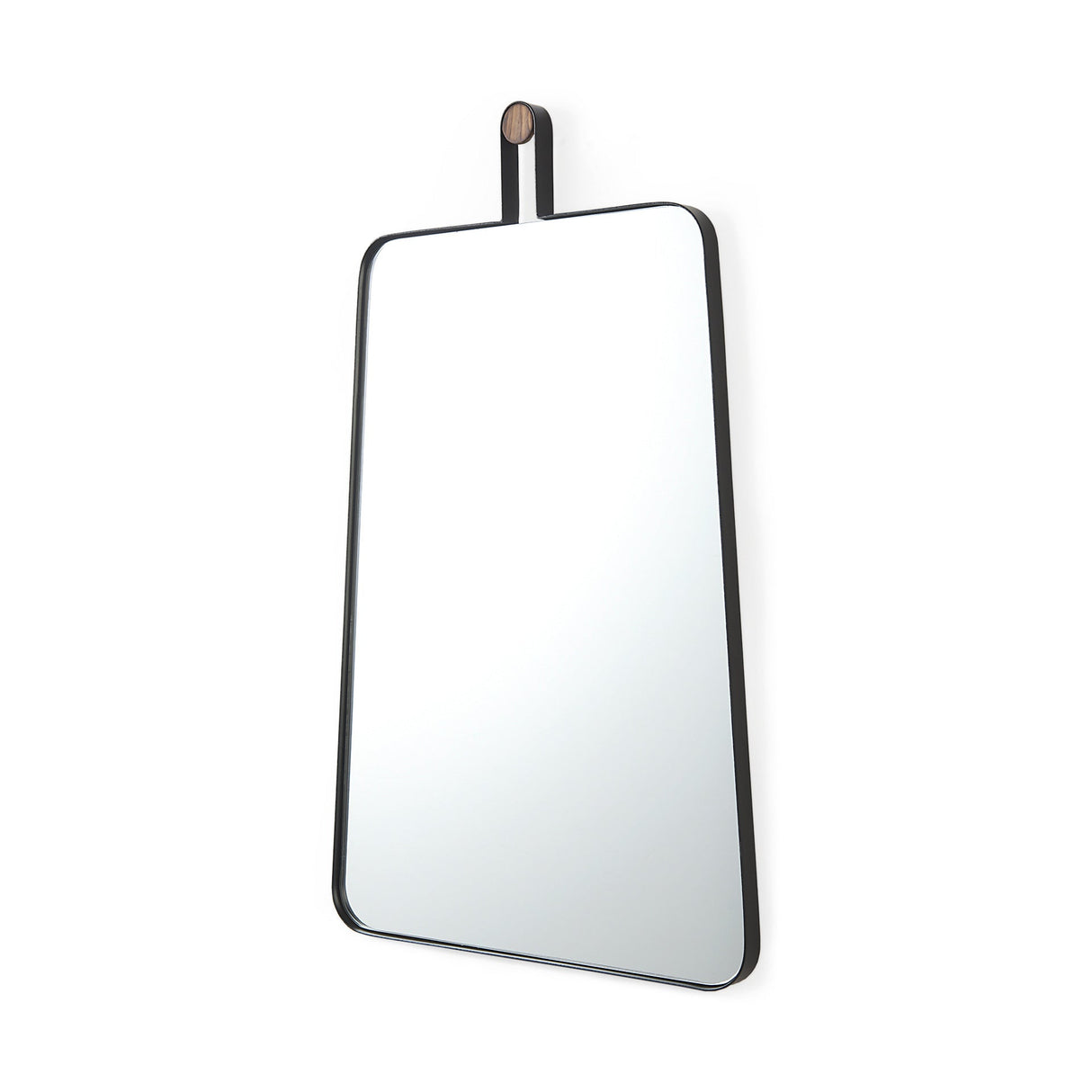 Front right view of Collie Black Wall Mirror