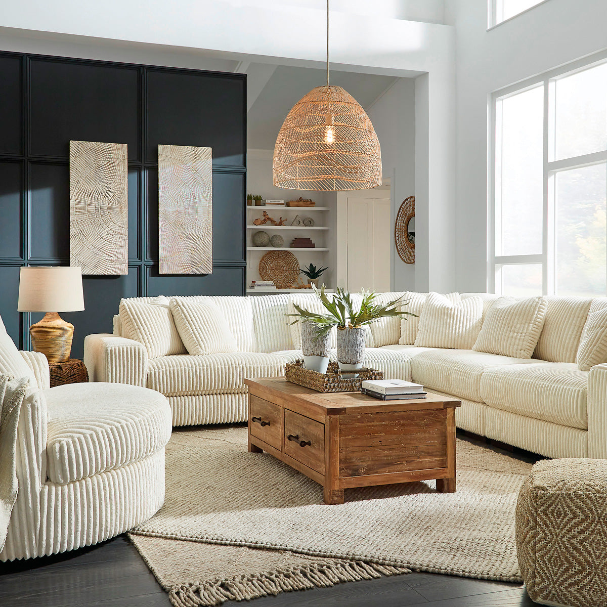 Slumberland スプリングディバン Lindyn 5 Piece Modular Sectional – Slumberland