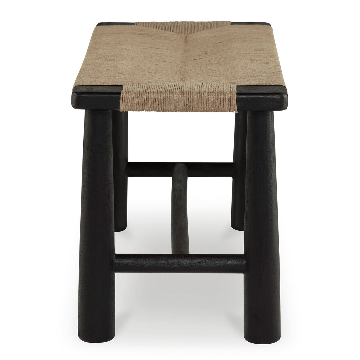Side view of Acerman Black Accent Bench