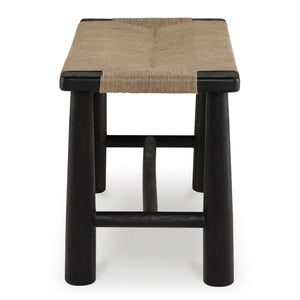 Side view of Acerman Black Accent Bench