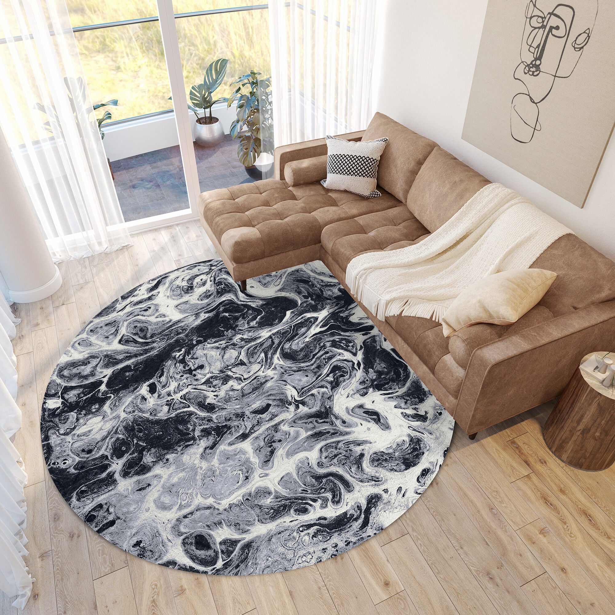 Kikiamo 8 Foot Round Rug – Slumberland