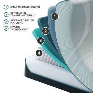 Tempur-Pedic TEMPUR-PROAdapt 2 Medium Hybrid Mattress - QK1088456_TEMU_IS1_OL