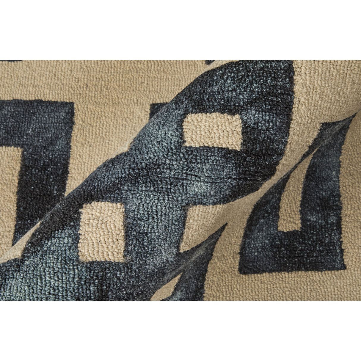 Detail image of Lorrain Noir 8x11 Rug with overlay of product dimensions