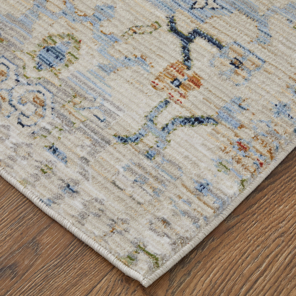 Front left view of Melrose Light Green 8x10 Rug