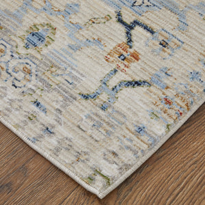 Front left view of Melrose Light Green 9x13 Rug