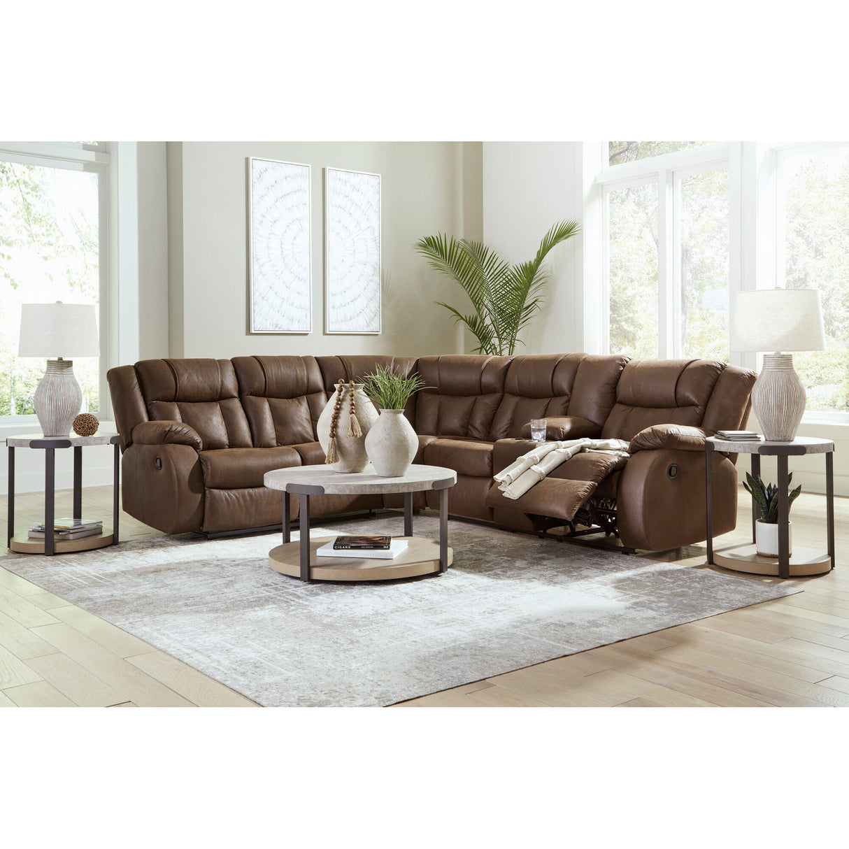 Trail Boys 2 Piece Reclining Sectional with Console Trail Boys 2 Piece Reclining Sectional with Console