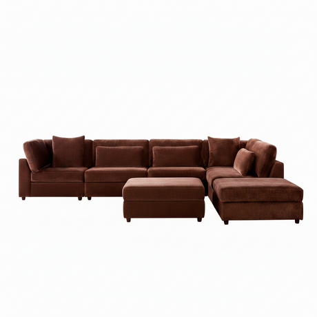 McCall Brown 6 Piece Modular Sectional QK1088901