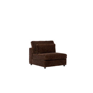 Front left view of McCall Brown Armless Chair