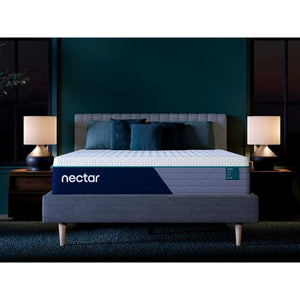 A room setting featuring Nectar Premier Hybrid Full Mattress