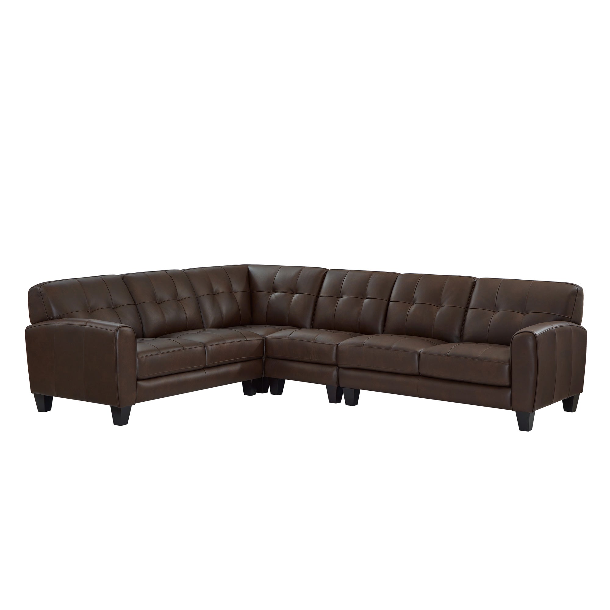 Slumberland leather sectional discount