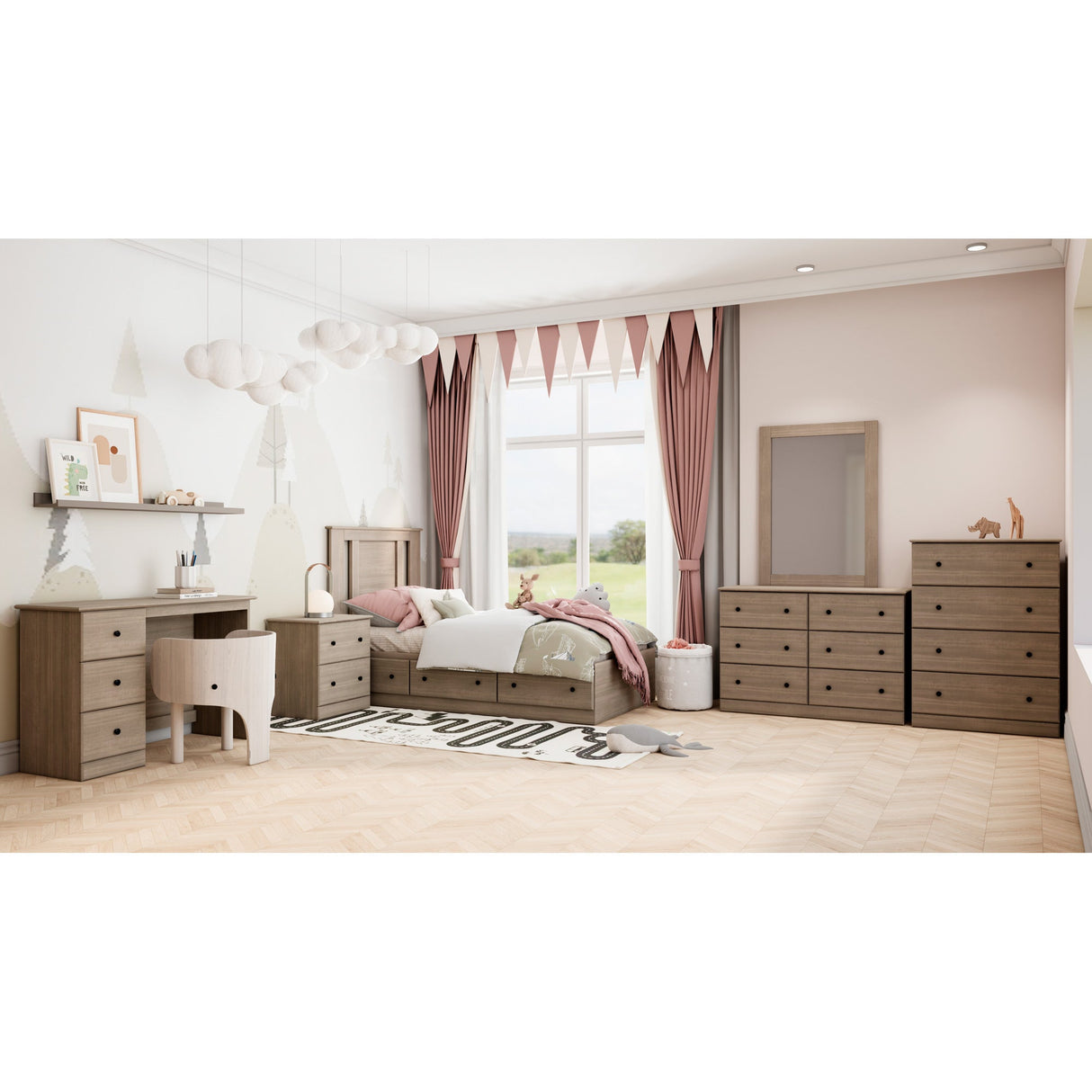 Essentials Side Style Panel Headboard