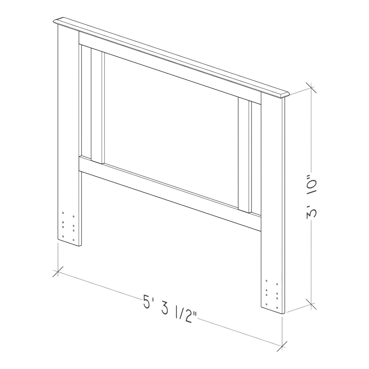 Essentials Side Style Panel Headboard