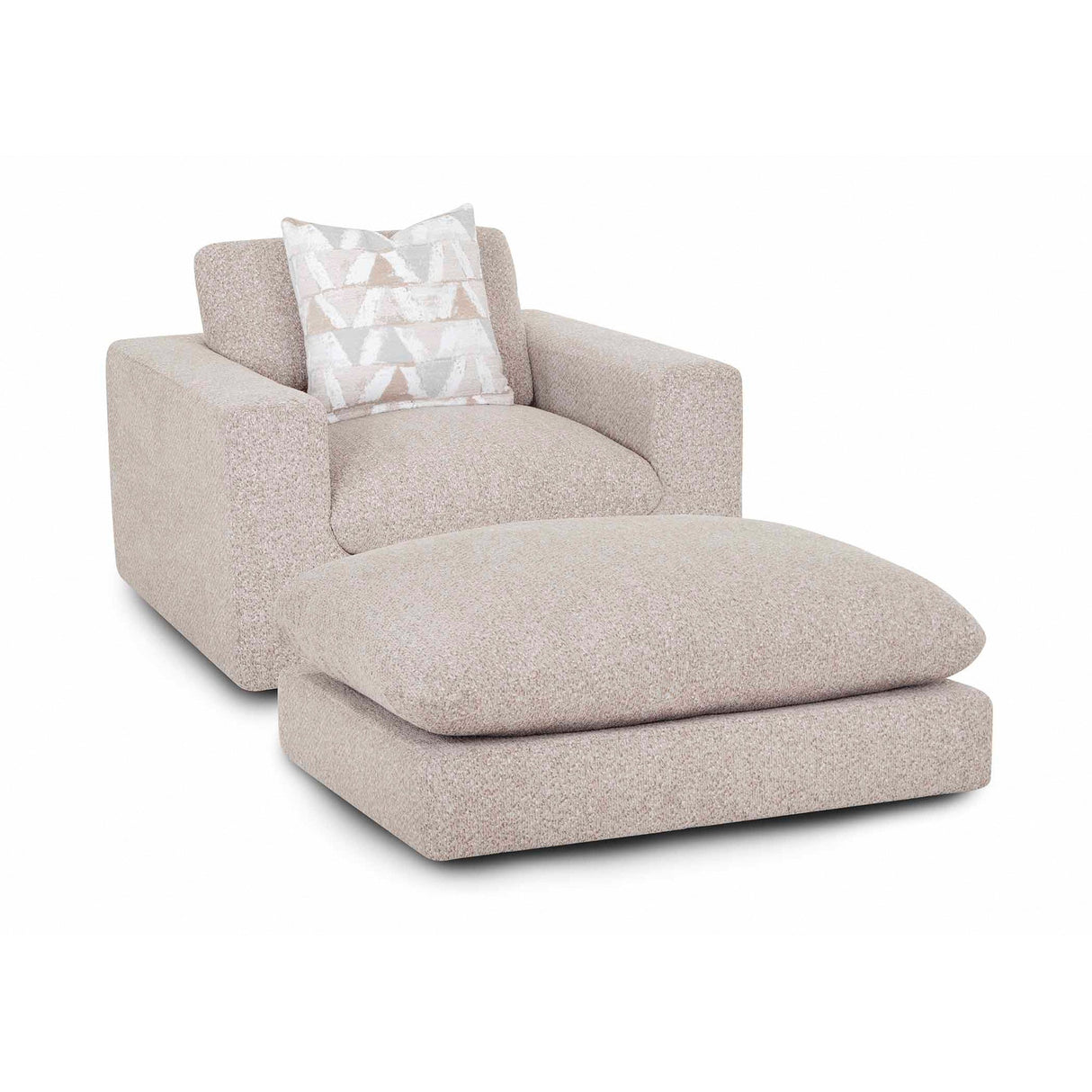 Room setting 2 featuring Cormic Cloud Ottoman