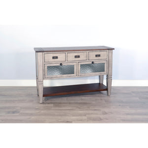 A room setting featuring Homestead Hills Alpine Gray Server
