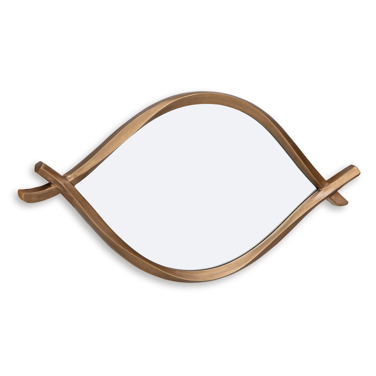 Side view of Bartner Antique Gold Accent Mirror
