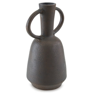 Side view of Aadeen Distressed Brown Large Vase