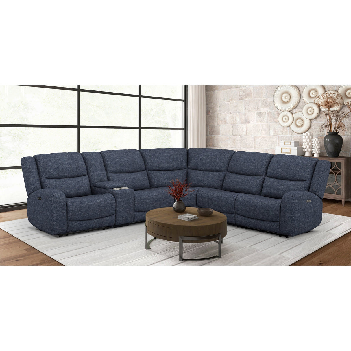Grayson 6 Piece Sectional with 2 Power Ends