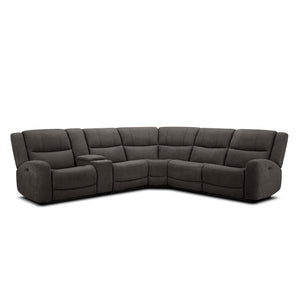 Gray sectional sofa on a white background