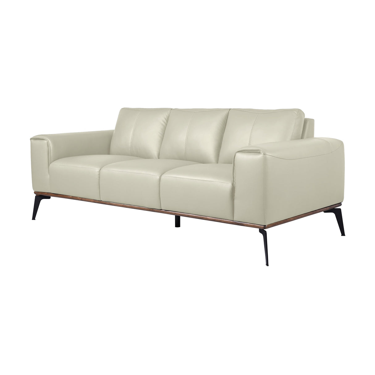 Front right view of Medici Cream Sofa