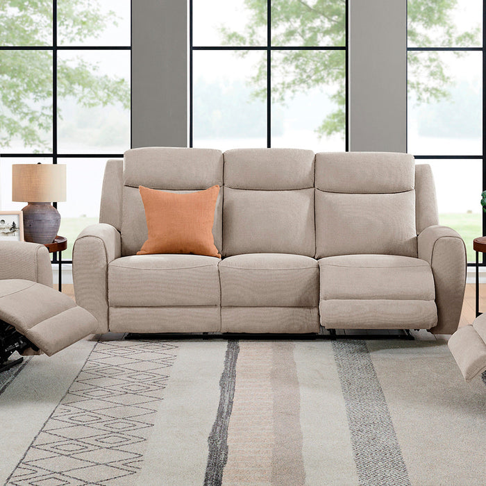 Room setting 4 featuring Dash Champagne Reclining Sofa