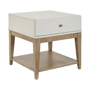 Front right view of Berkley Square Linen End Table