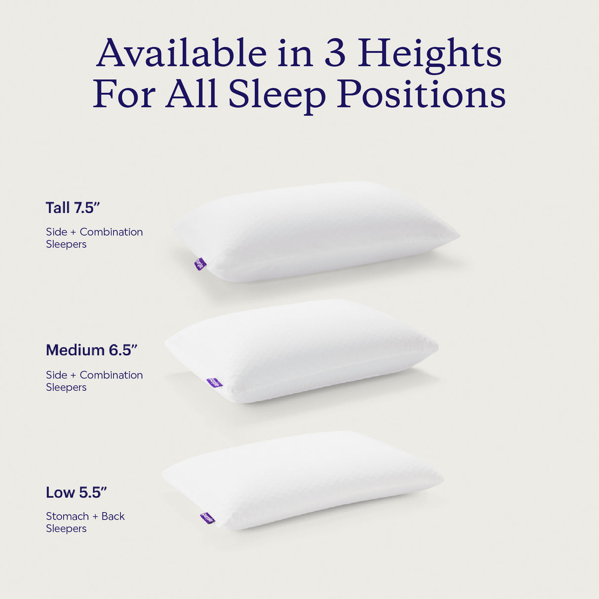 Purple Harmony Low Pillow