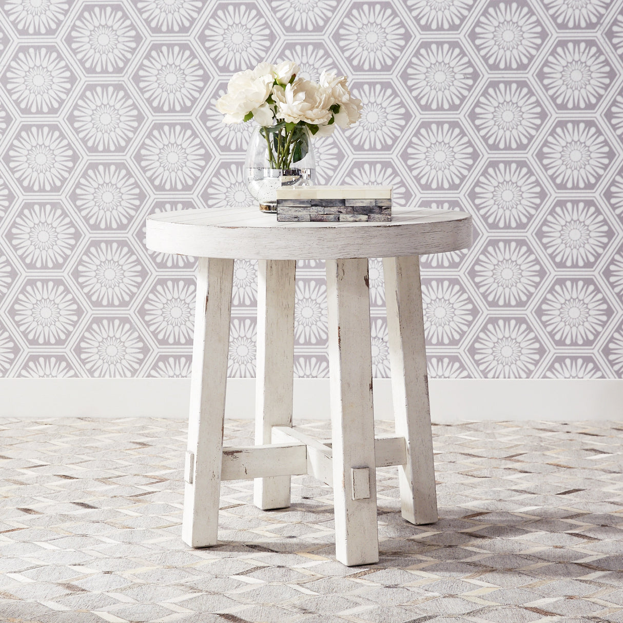 Modern Farmhouse Round End Table - QK1090592_LIBF_LF1_RM