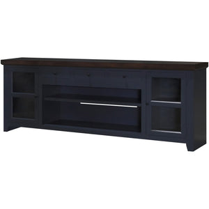 Front right view of Emily Oceanside Blue 94 Inch Console