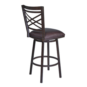 Front right view of Isabella Beige Swivel Counter Stool