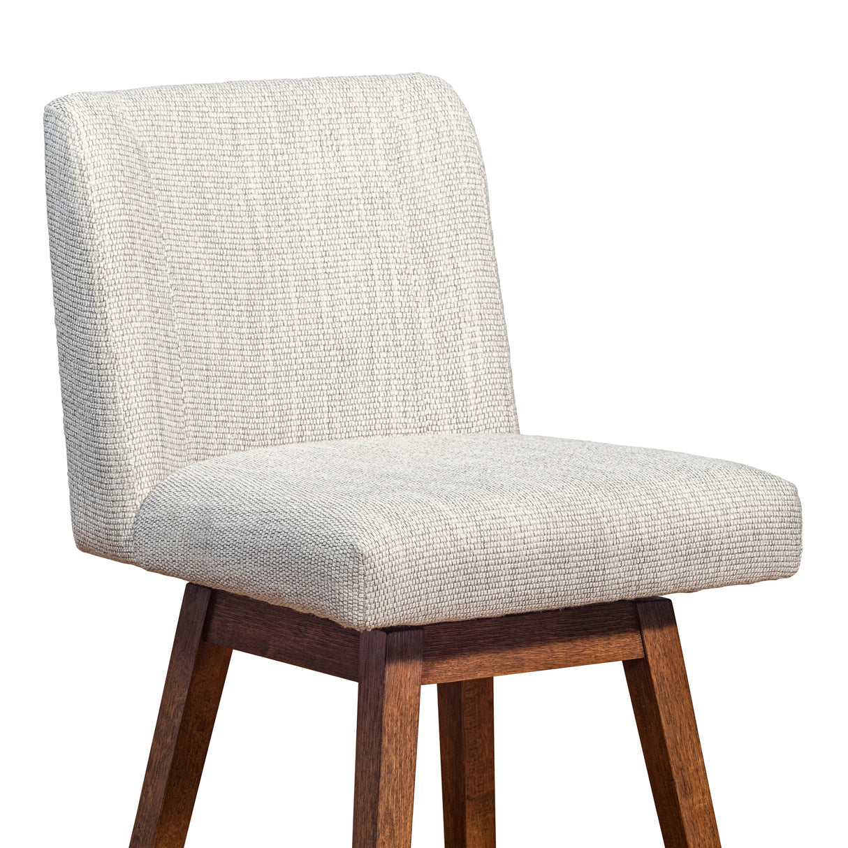 Detail view of Isabella Beige Swivel Counter Stool