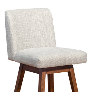 Detail view of Isabella Beige Swivel Counter Stool