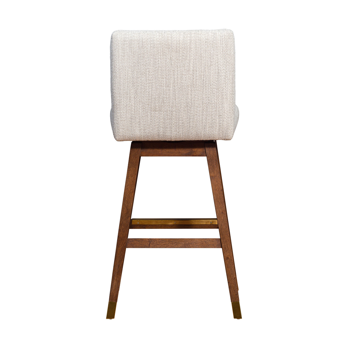 Back view of Isabella Beige Swivel Bar Stool
