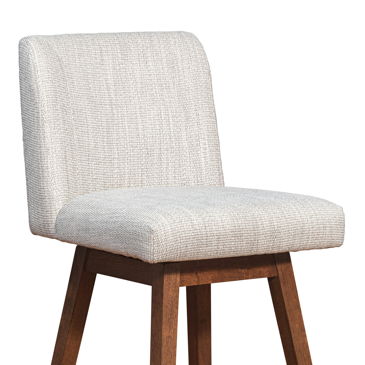 Detail view of Isabella Beige Swivel Bar Stool