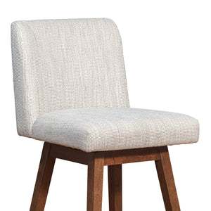 Detail view of Isabella Beige Swivel Bar Stool