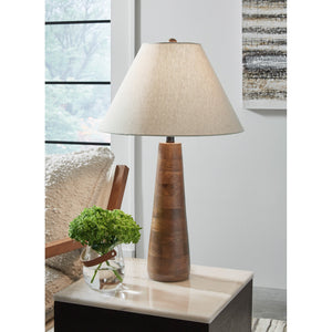 A room setting featuring Danset Brown Table Lamp
