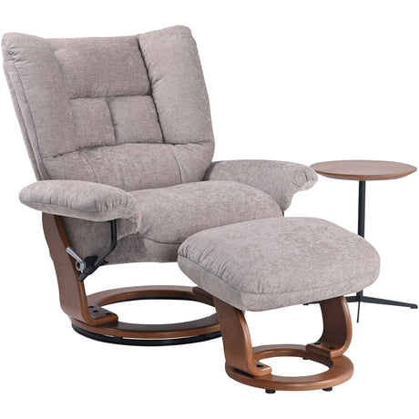 Bubba Truffle Swivel Recliner with Ottoman QK1092559