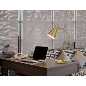A room setting featuring Capstone Antique Brass Table Lamp