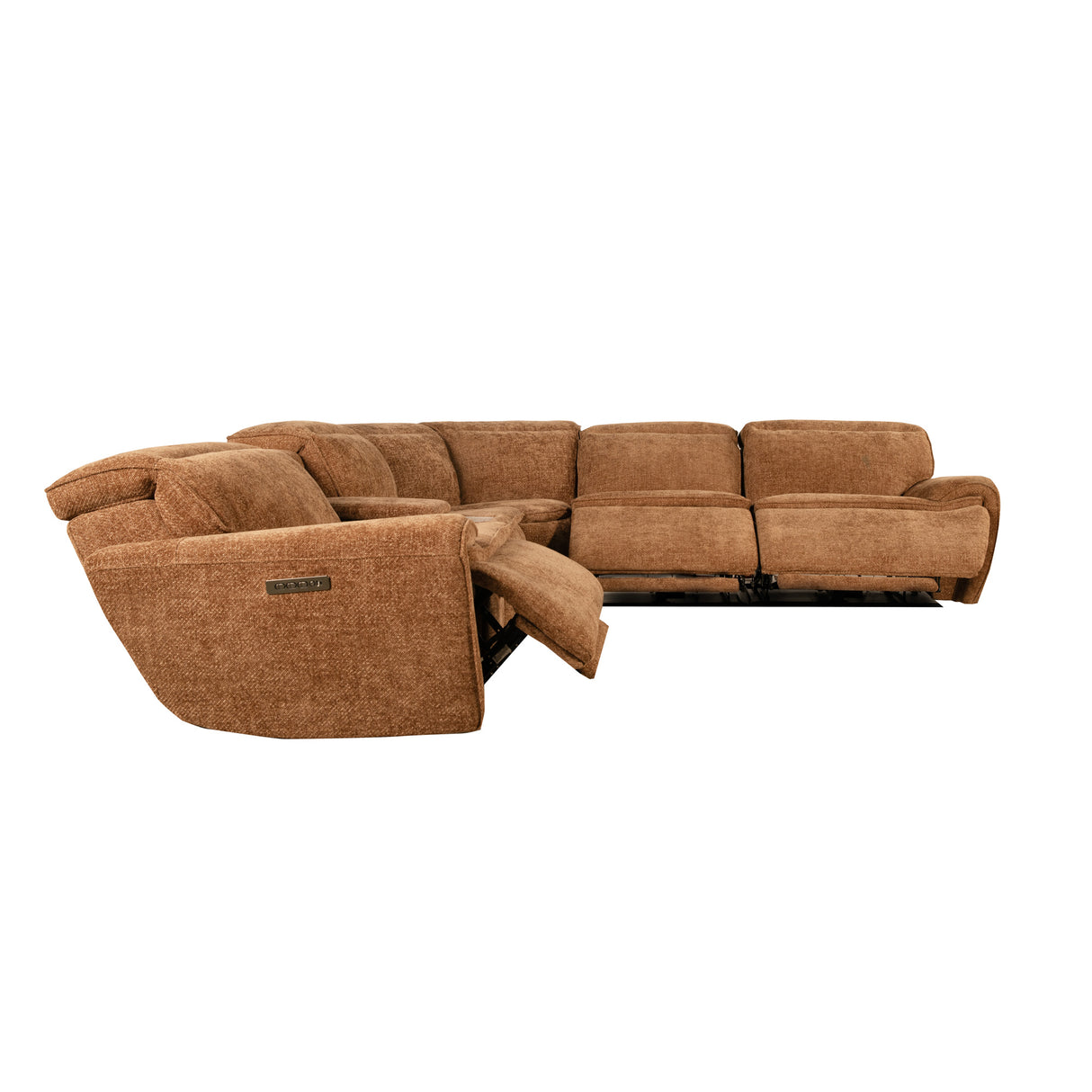 Side view of Declan Cypress 6 Piece Tri Power Reclining Sectional