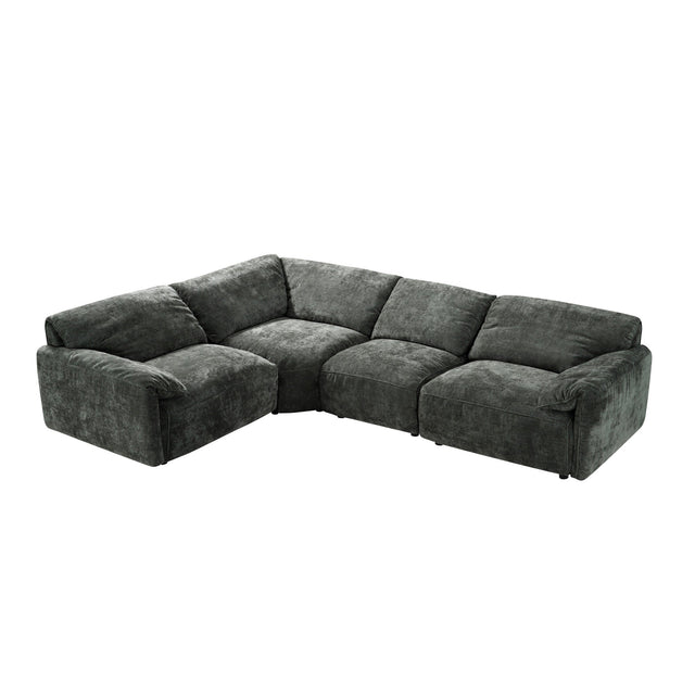 Dreamer Green 4 Piece Sectional QK1092945