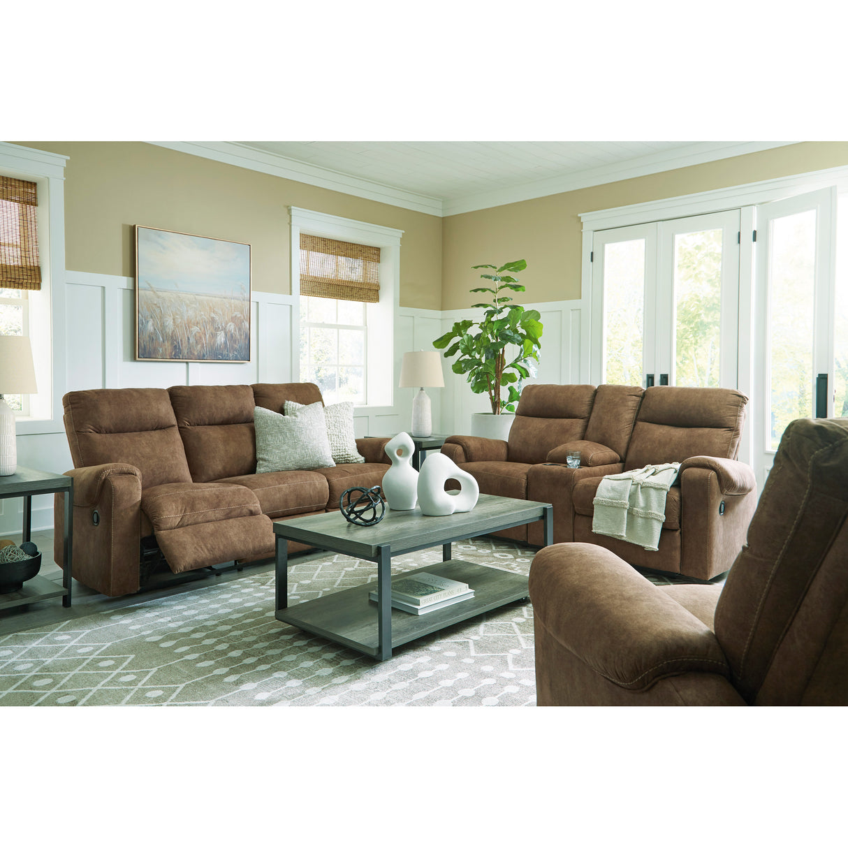 Edenwold Reclining Console Loveseat - QK1094618_ASHL_LF1_RM