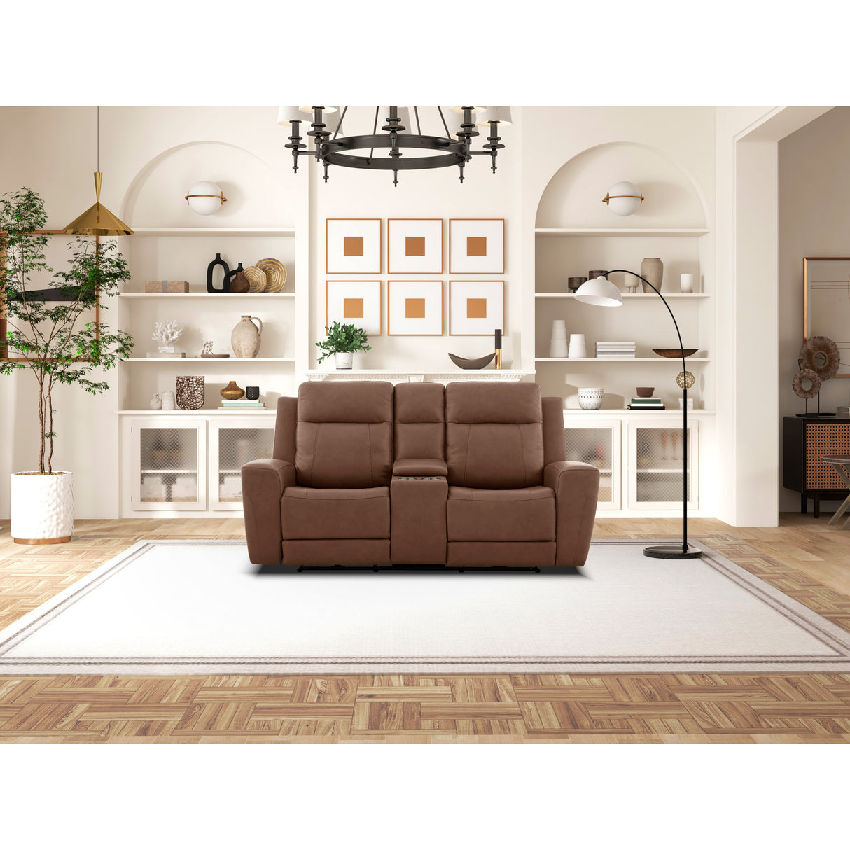 Gavin Dual Power Console Reclining Loveseat