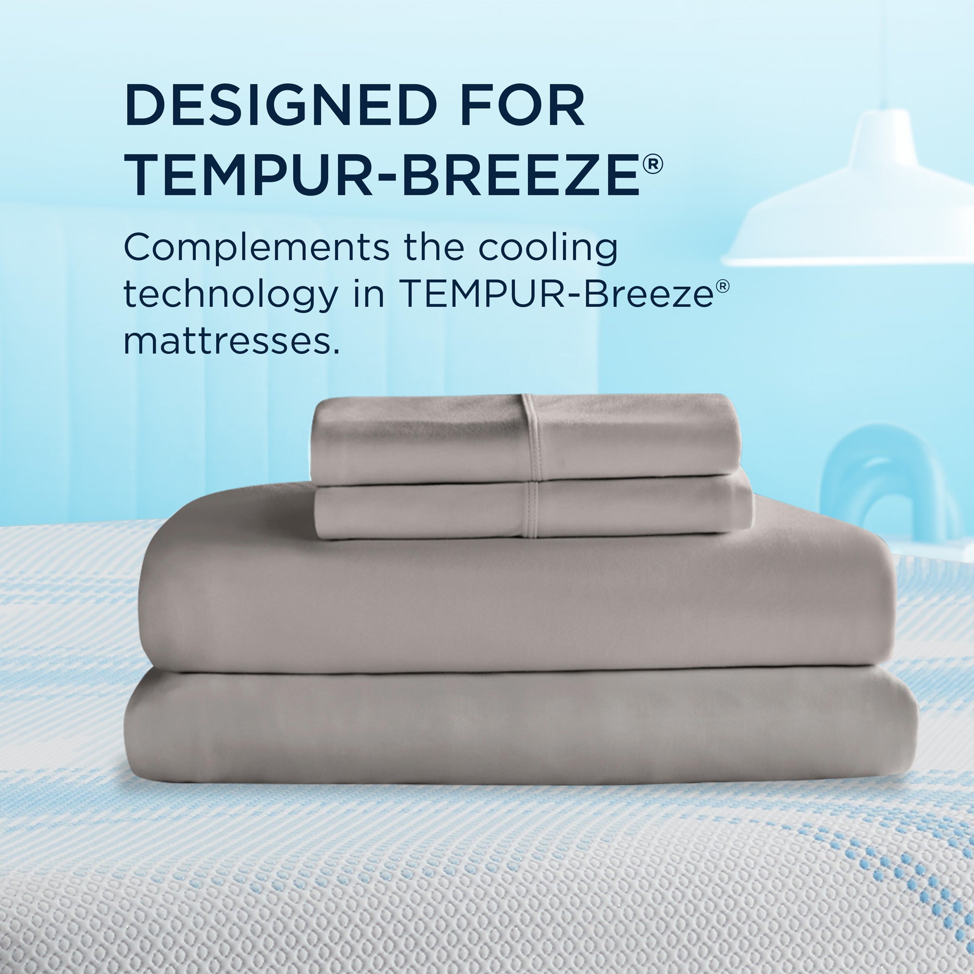 TEMPUR Classic Cotton Bettlaken-Set – Split King, Weiche Baumwolle Mit StayTight™ Bändern