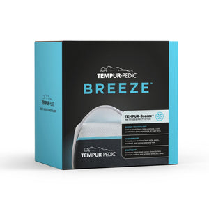 Front left view of Tempur Breeze White Twin XL Mattress Protector