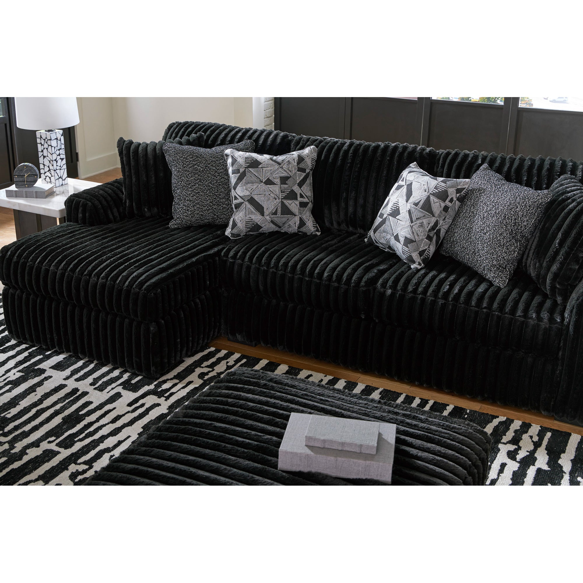 Midnight-Madness 2 Piece Modular Sectional with Left Chaise